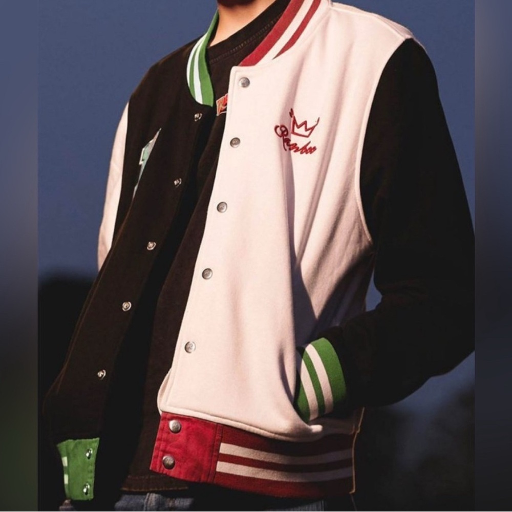 Ranboo The Beloved Varsity Jacket Black White Red B Letterman Patch 2XL